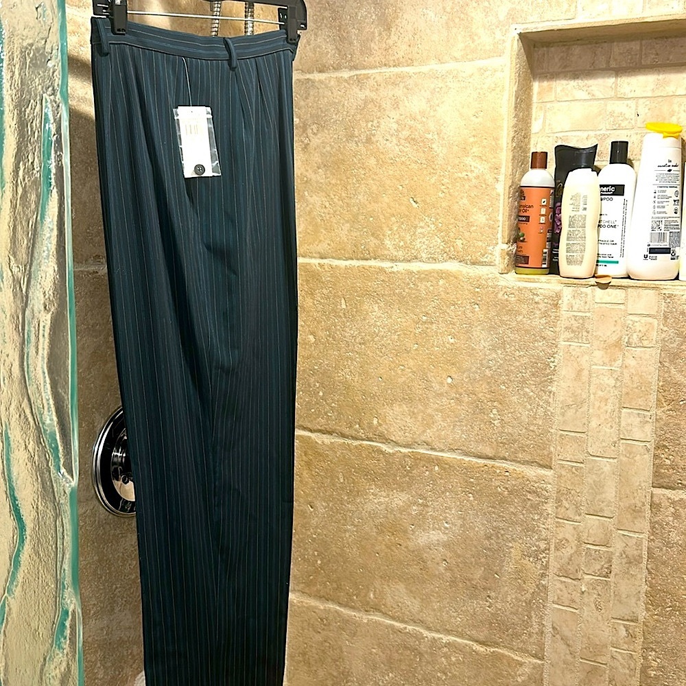 Rafaella Black Pinstripe Trousers